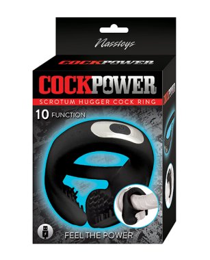 Cockpower Scrotum Hugger Cock Ring - Black
