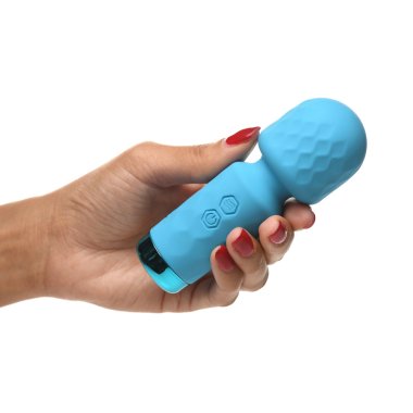 10X Mini Silicone Wand - Blue