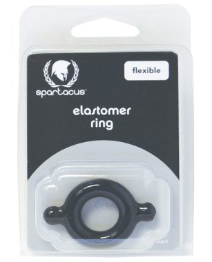 Spartacus Elastomer Cock Ring - Black