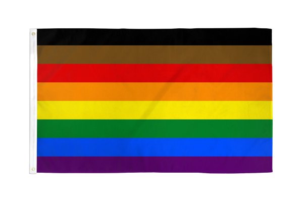 Philly Rainbow Flag 3x5ft Polyester