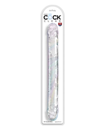 King Cock Clear 18\" Double Dildo - Clear