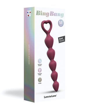 Love to Love Bing Bang Anal Beads - Prune Medium