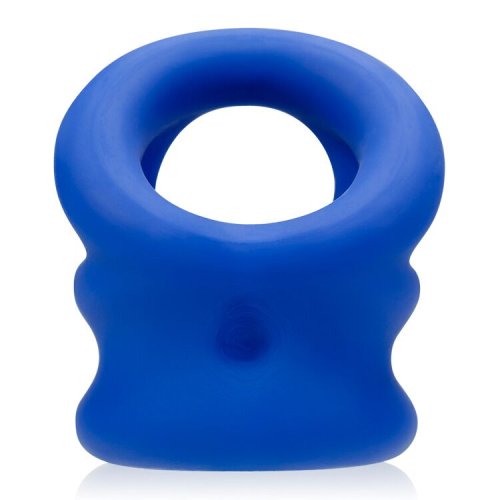 TRI SQUEEZE COCKSLING BALL STRETCHER OXBALLS SILICONE TPR BLEND COBALT ICE (NET)