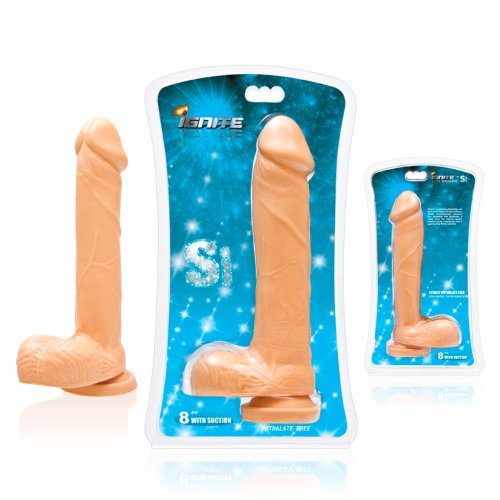 (WD) IGNITE COCK W/BALLS 8IN F W/SUCTION CUP