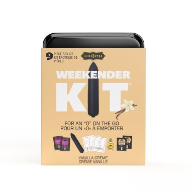 WEEKENDER KIT VIBE Vanilla Includes: Oil of Love, Reusable 10 speed mini vibe, Massage Oil, Love Liquid and Erotic Playcards