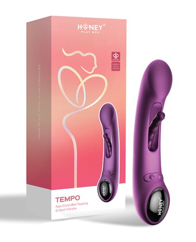 Tempo Pressure Sensing App-Controlled Flapping Vibrator - Purple