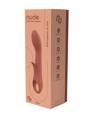 NUDE Sierra Rechargeable G-Spot Duo Vibrator - Peach