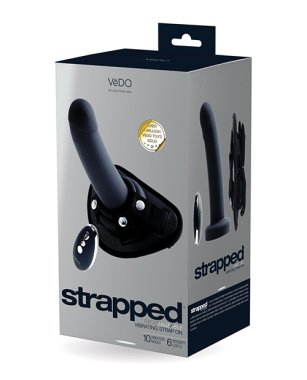 VEDO STRAPPED RECHARGEABLE STRAP ON JUST BLACK