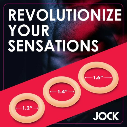 JOCK Discrete Silicon CockRing Set Light