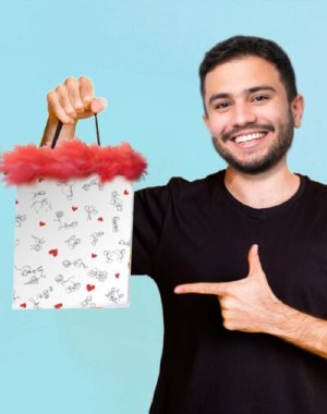 SEX POSITION STICK FIGURE GIFT BAG