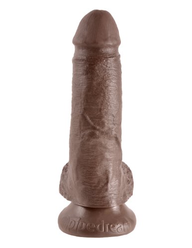 KING COCK 7 IN COCK W/BALLS BROWN