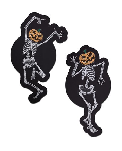 PASTEASE DANCING SKELETONS W/ PUMPKIN HEADS