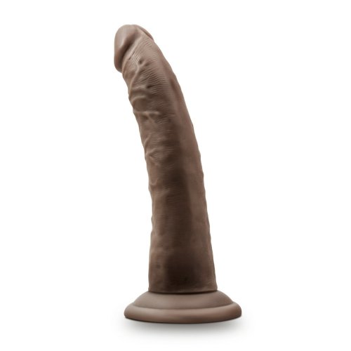 DR SKIN GLIDE 7.5IN SELF LUBRICATING DILDO CHOCOLATE