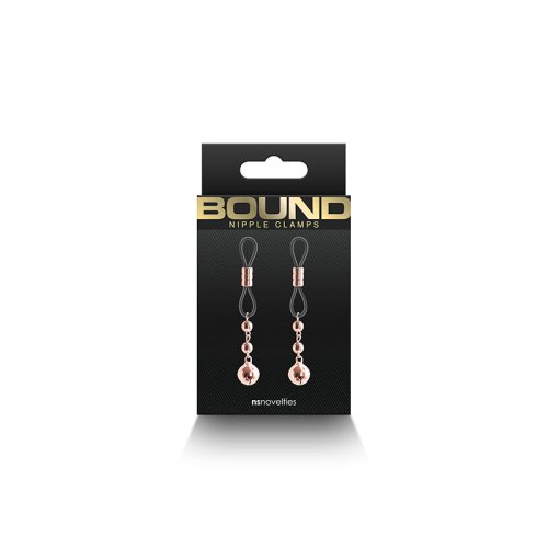 Bound Nipple Clamps - D1 - Rose Gold