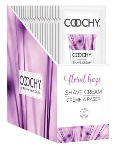 COOCHY SHAVE CREAM FLORAL HAZE FOIL 15 ML 24PC DISPLAY