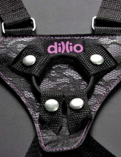 DILLIO 6 STRAP ON SUSPENDER HARNESS SET PINK \"