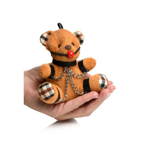 Gagged Bondage Teddy Bear Keychain