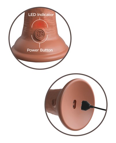 KING COCK ELITE 8 IN VIBRATING DUAL DENSITY TAN