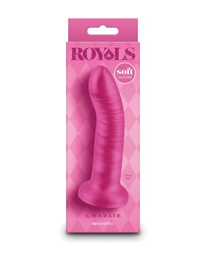 Royals 5\" Charlie Curved Dildo - Metallic Pink