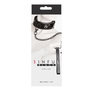 SINFUL 2IN COLLAR BLACK