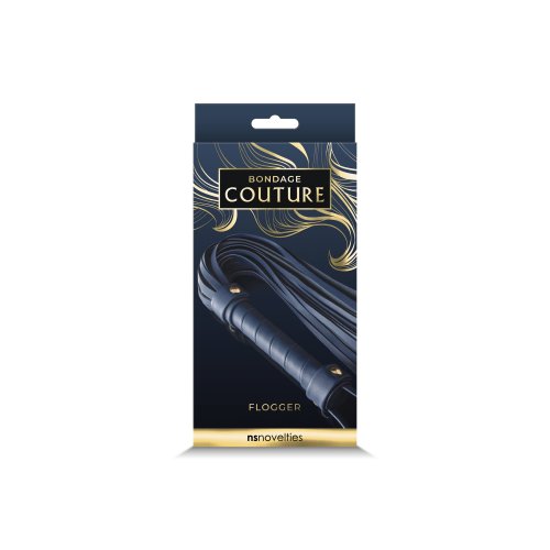 Bondage Couture Flogger - Navy Blue