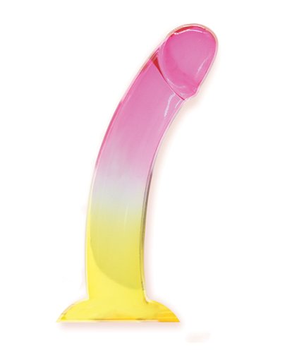 Shades Jelly TPR Gradient Dong Large - Pink/Yellow