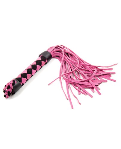 Plesur 15\" Leather Flogger - Pink