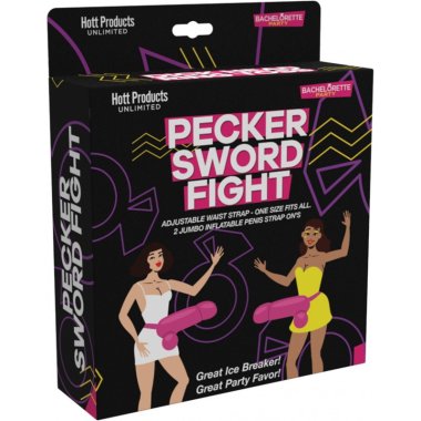 PECKER SWORD FIGHT GAME STRAP ON LARGE PENIS 2 PACK