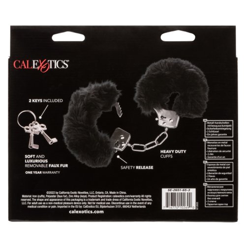 ULTRA FLUFFY FURRY CUFFS BLACK