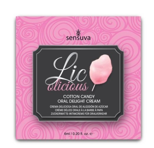 LIC O LICIOUS ORAL DELIGHT CREAM COTTON CANDY 6ML PACKET