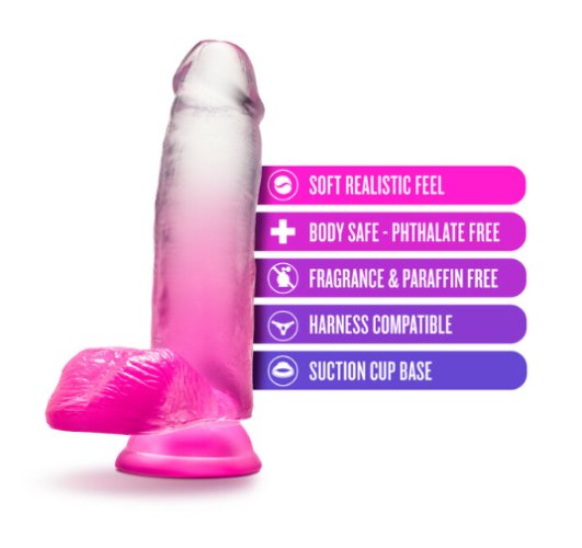 B Yours Sugar Magnolia 7\" Dildo Fuchsia