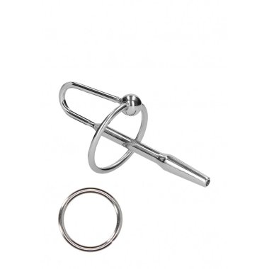 Ouch! Stainless Penis Plug w Glans Ring