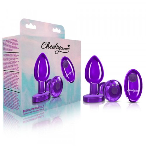 R/C Vibrating Metal Plug - Purple-Med