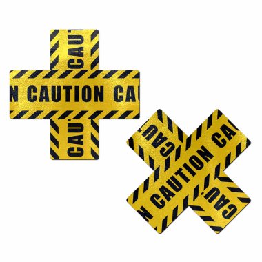 Caution Tape x + Pasties - Yellow/Blk