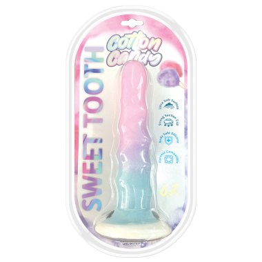 COTTON CANDY SWEET TOOTH 6.7IN SILICONE DILDO