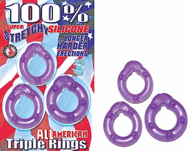 ALL AMERICAN TRIPLE RINGS PURPLE