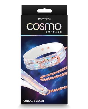 Cosmo Bondage Collar & Leash - Rainbow