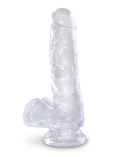 KING COCK CLEAR 6 IN COCK W/ BALLS