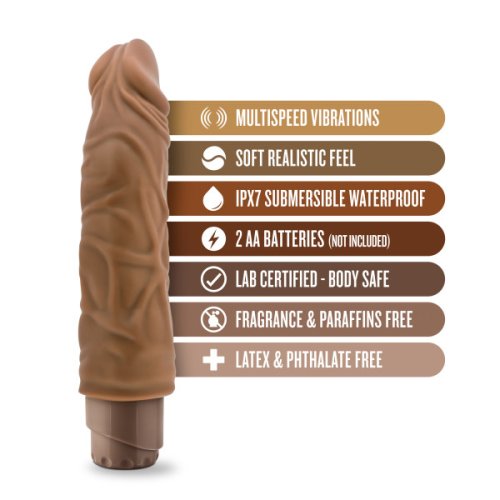 DR SKIN COCK VIBE #10 MOCHA REALISTIC COCK