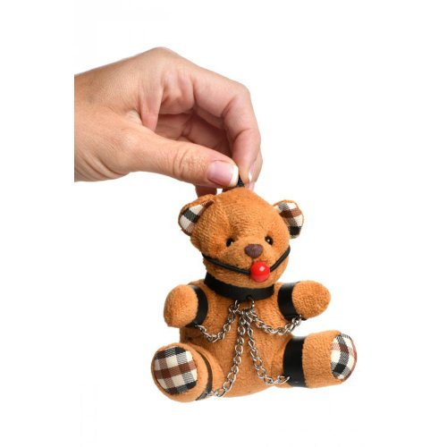 Gagged Bondage Teddy Bear Keychain