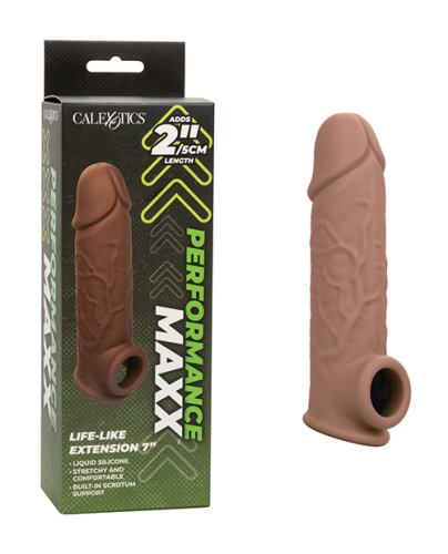 Performance Maxx Life-Like 7\" Penis Extension - Brown