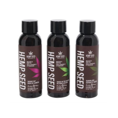 Hemp Seed Massage Oil 3pc Gift Set