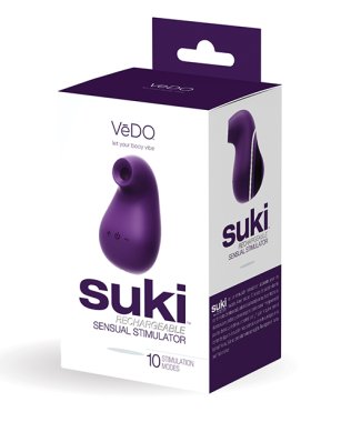 VeDO Suki Rechargeable Vibrating Sucker - Deep Purple