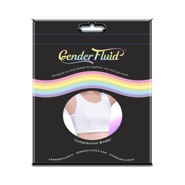 Gender Fluid Chest Binder White - Large