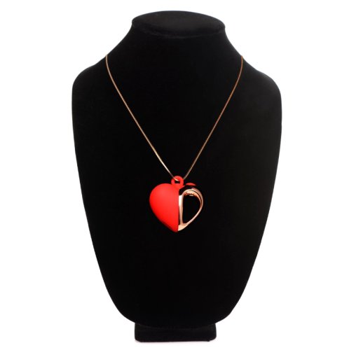 10X Vibrating Silicone Heart Necklace