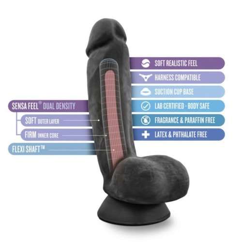 Au Naturel Bold Pound 8.5\" Dildo - Black