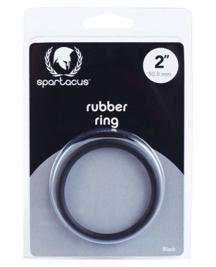 Spartacus 2" Rubber Cock Ring - Black