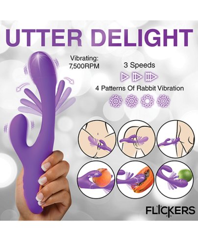 Inmi Tri-Flick Flicking Rabbit Vibrator - Purple
