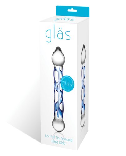 Glas 6.5\" Tip Textured Glass Dildo