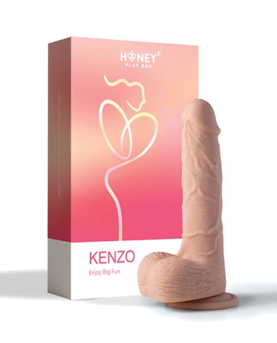 Kenzo App Controlled Realistic 9.5\" Thrusting Dildo Vibrator - Ivory